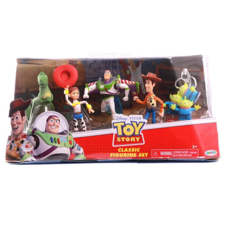 مجموعة من مجسمات شخصيات فيلم "حكاية لعبة" (Toy Story) الكلاسيكية من ديزني وبيكسار
