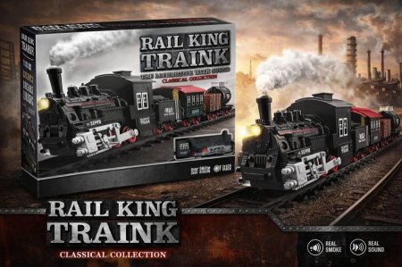 قطار الضخم "Rail King Intelligent Classical Train" الكلاسيكي