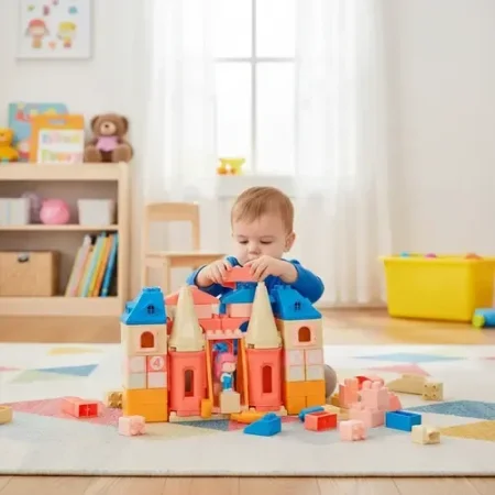 مكعبات بناء على شكل قلعة للأطفال من ماركة "Cheng You Toys".